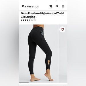 Oasis PureLuxe High-Waisted Twist 7/8 Legging - Black